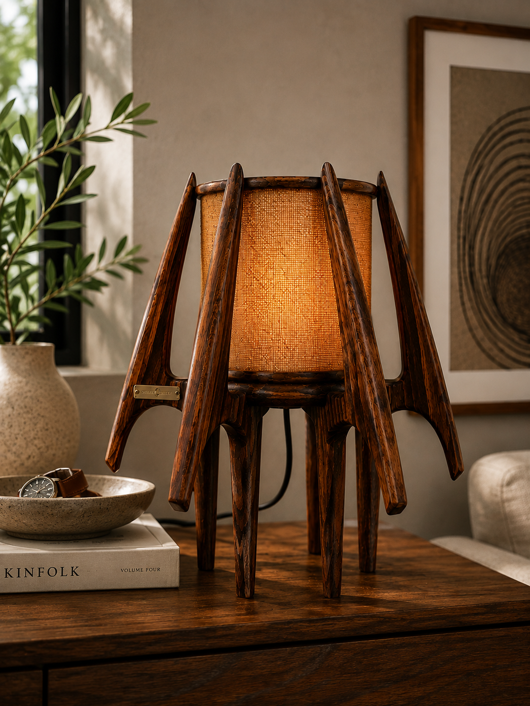 Fire Fly Halo Mid Century Modern Table Lamp